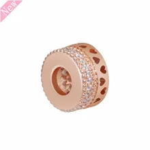 Кольцо с сердцами Талисман из бусин ручной работы Fit PANDORA Подвески для женщин ювелирные изделия RF033