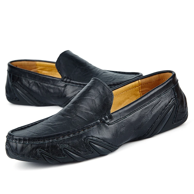 Clax Men Leather Flats Shoes 2018 Spring Summer Men's Boat Shoe Black Blue Casual Loafers Elegant Moccasin Leisure FootWear Clax Men Leather Flats Shoes 2018 Spring Summer Men's Boat Shoe Black Blue Casual Loafers Elegant Moccasin Leisure FootWear