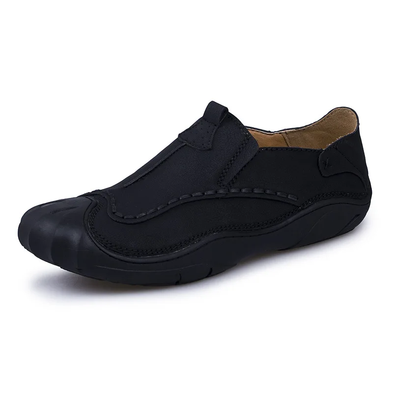 Мужские кроссовки; mocassin homme; мужская обувь на плоской подошве без шнуровки; обувь для мужчин лоферы; повседневная черная официальная обувь; chaussure homme - Цвет: black