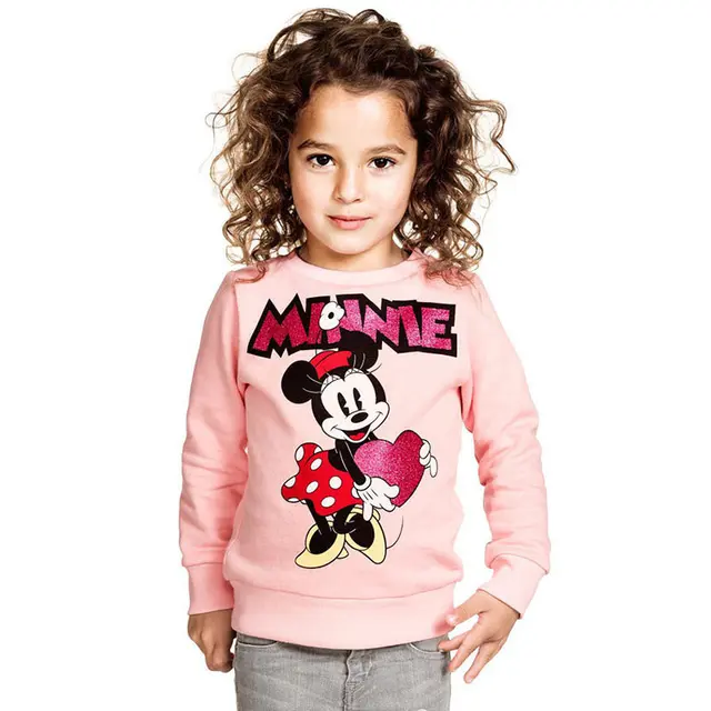 New Boys Girls Mickey T shirt Spring Autumn Long Sleeve Cartoon T Shirts For Kids Minnie Casual Clothing Children Sweatshirt Top 2