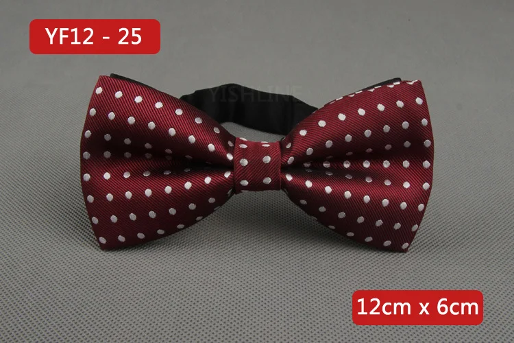 YISHLINE NEW Men's Bow Tie Gold Paisley Bowtie Business Wedding Bowknot Dot Blue And Black Bow Ties For Groom Party Accessories - Цвет: YF12-25
