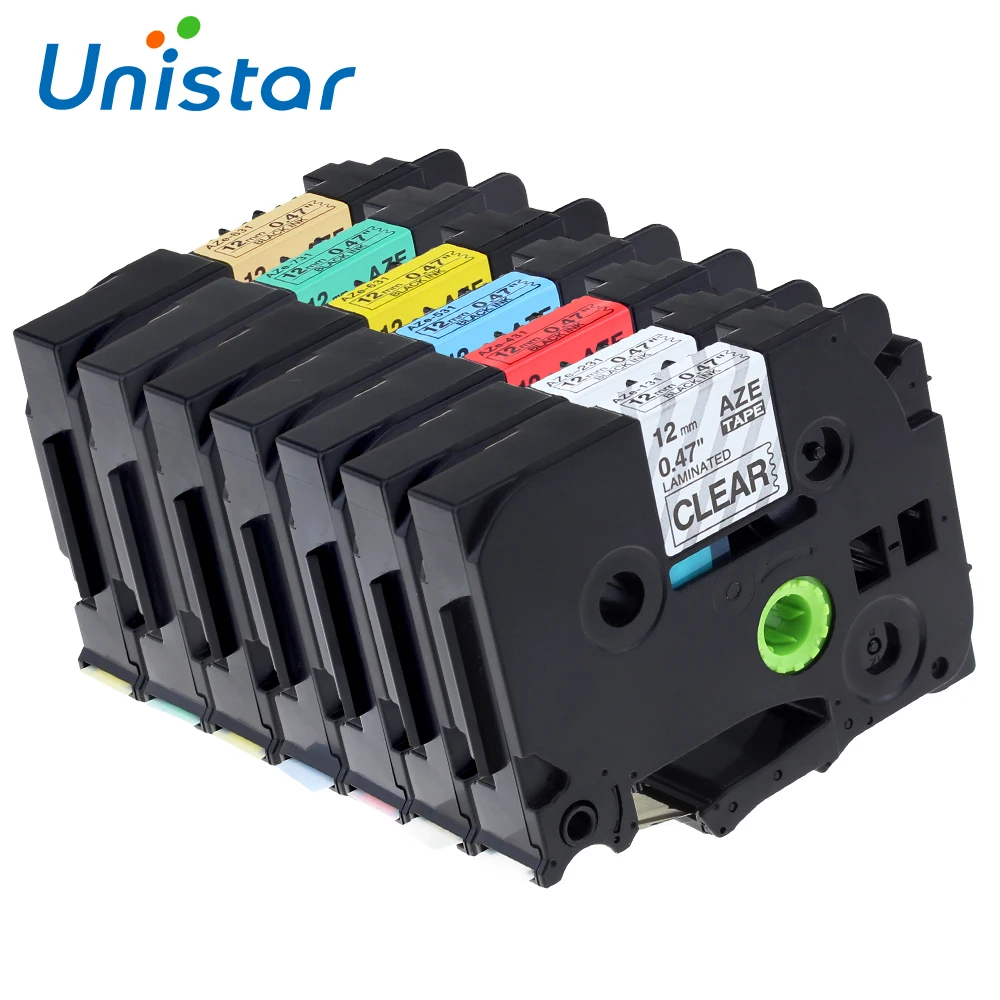 Лента Unistar TZe 231 7 шт. Comaptible для Brother P-Touch 12 мм лента принтера печати на принтере с