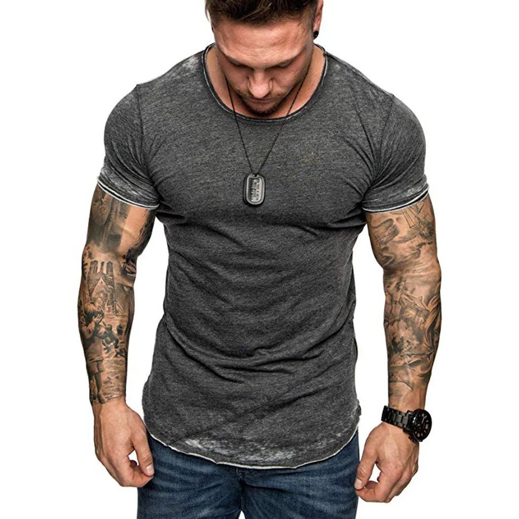 

camiseta T-shirts men T Shirt Short Sleeve solid color zipper T Shirt Mens Tees round neck stitching ropa hombre Tshirt Men Tops