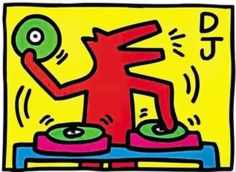 Handmade painting Pop art music DJ on oil painting canvas for home