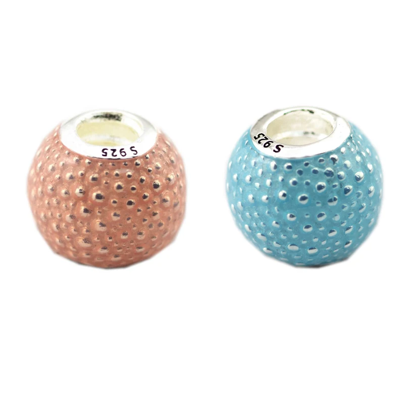 

Fit Pandora Bracelets Necklaces 925 Sterling Silver Pink Aqua Enchantment Charm Beads for Jewelry Making DIY S925 Kralen PF702A