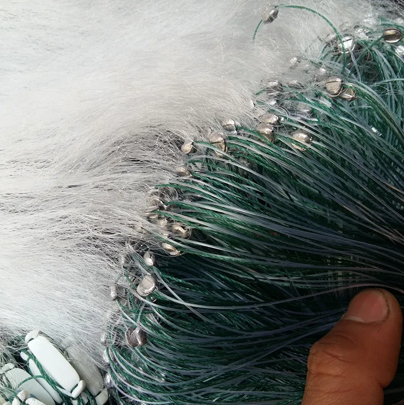 8Mx0.8M  Clear Green White Fishing Net with Float Fish Trap Monofilament Small Mesh Gill Nylon Fish Net Accessory