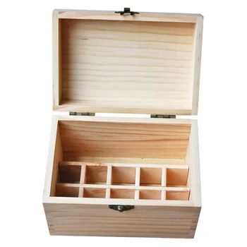 

12 pieces/lot wholesale Essential Oil Storage Box - 10 holes + 1 Cross bar Handmade Natural pine wood without paint F007006S12