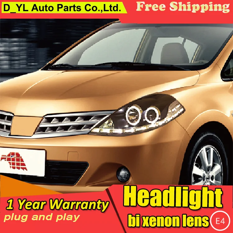 

Car Styling For Nissan Tiida headlights 2008-2010 Tiida led headlight Head Lamp led drl projector headlight H7 hid Bi-Xenon Lens