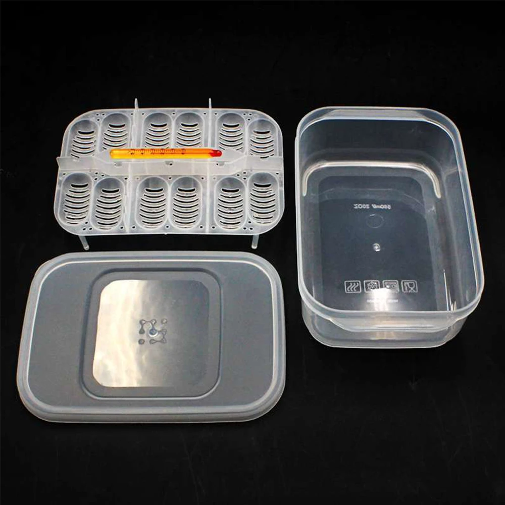 

12 Holes Professional Reptile Egg Incubation Tray Lizard Snake Chicken Eggs Hatching Tool With Thermometer Incubator Box