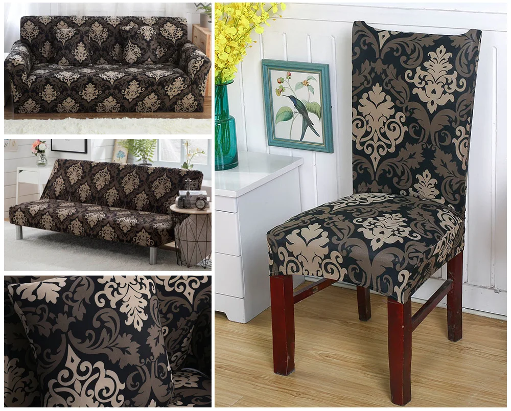 Kitchen Chair Covers Stretch Furniture Covers Towel Chair house de chaise Stool Chair slipcover chair cover Spandex 1246 pcs (5)