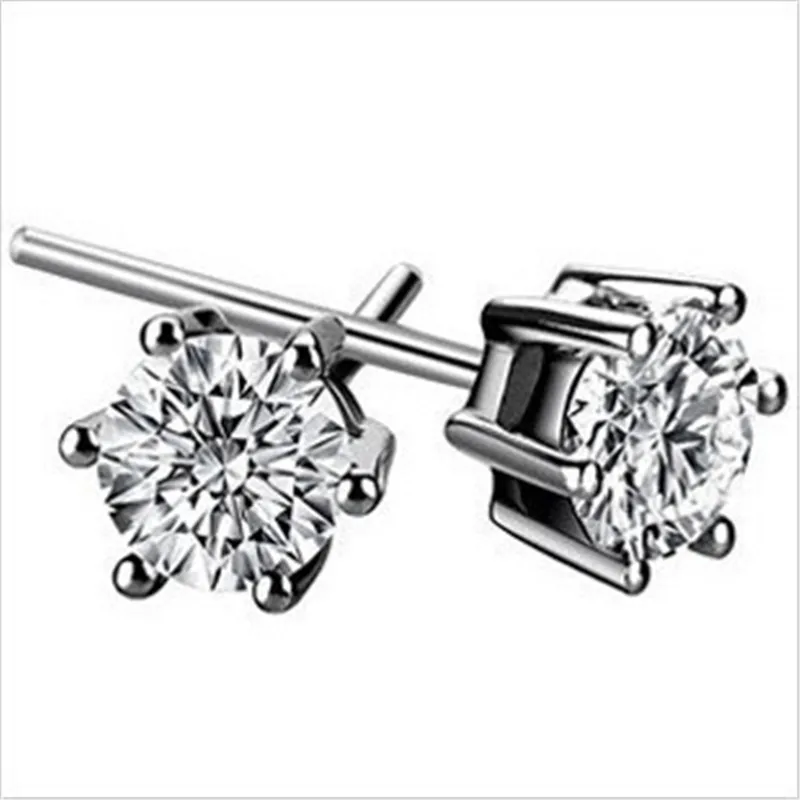 

Sterling silver needle Stud earrings circular Set auger Women's fashion earrings jewelry wholesale