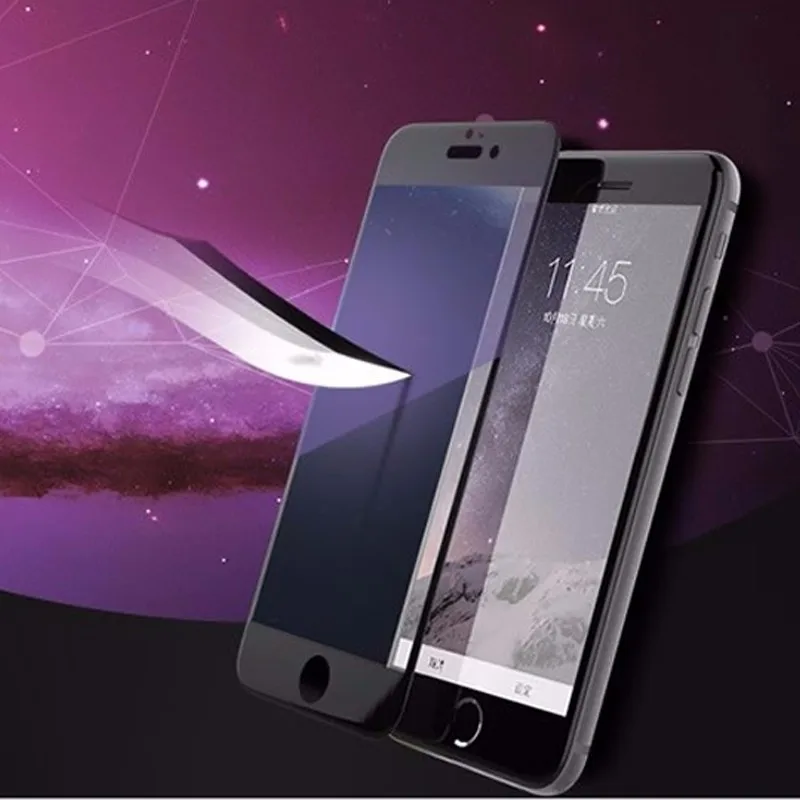

2pcs For iphone 7 tempered glass Glossy Carbon Fiber 3D Curved Edge Coated Glass on For iPhone 7 7Plus Screen Protector Film
