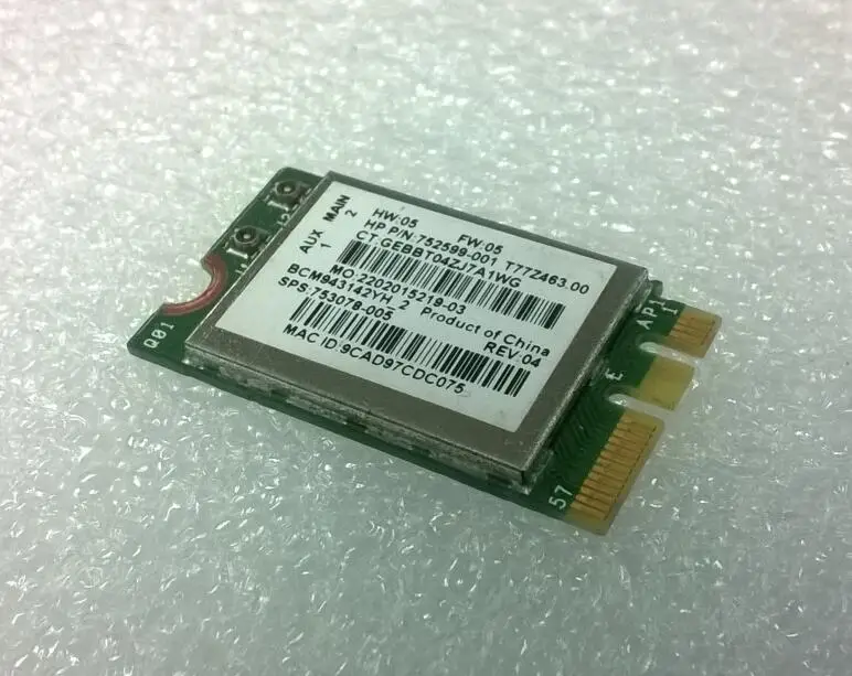 BCM43142 802.11bgn wifi +ブルートゥース4.0 m.2組み合わせwlanアダプタ用612タブレット