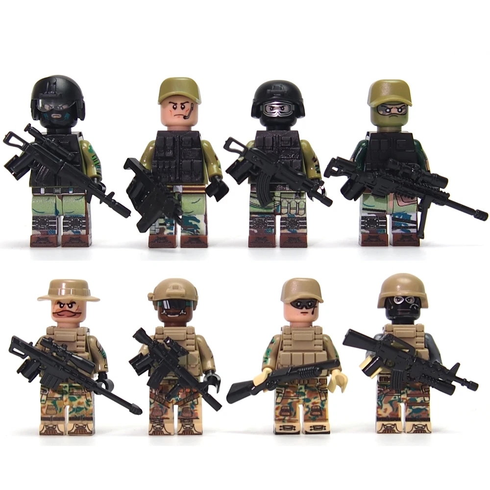 Military Modern War Recon Support Engineer Navy Swat Police Building font b Block b font Bricks