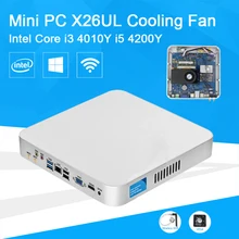 Barebone Mini PC Intel Core i3 4010Y i5 4200Y Small Nettops Desktop Computer VGA HDMI WIFI Windows10 Cooling Fan Inside