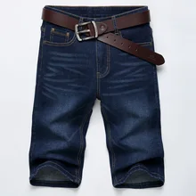 Модные брендовые Летние повседневные хлопковые мужские короткие джинсы мужские Бермуды джинсовые шорты мужские рваные размера плюс 28-36