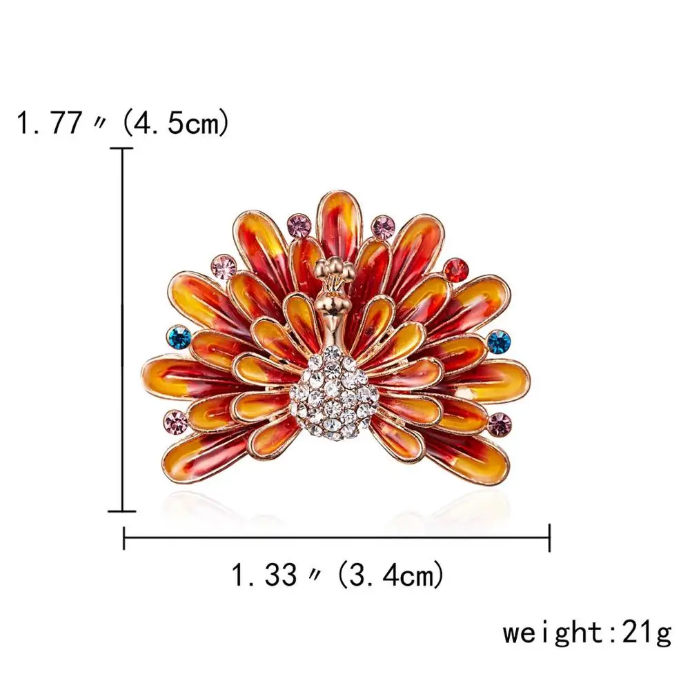 Рождество эмаль павлин пчела утка Сова Паук Броши с птицами растение животное насекомое Брошь булавка ювелирные изделия банкетные аксессуары для свадеб - Окраска металла: 5