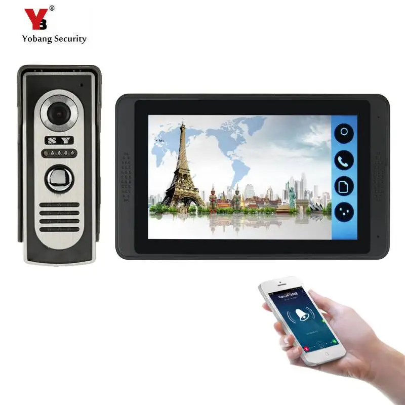 ##BUY 7 Inch Wireless WiFi Smart IP Video Door Phone Intercom System with Wired Doorbell Camera,Support Remote unlock