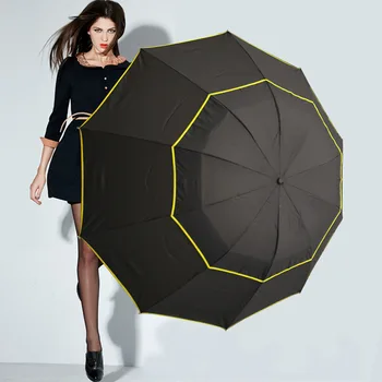 

Hot Quality Umbrella Men Rain Woman Windproof Large Paraguas Male Women Sun 3 Floding Large 130cm Umbrella Outdoor Parapluie