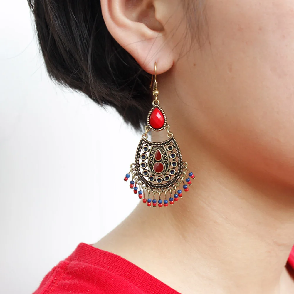 Novelty Boho Earrings High Quality Ethnic Long Drop Tassel Hot Simple