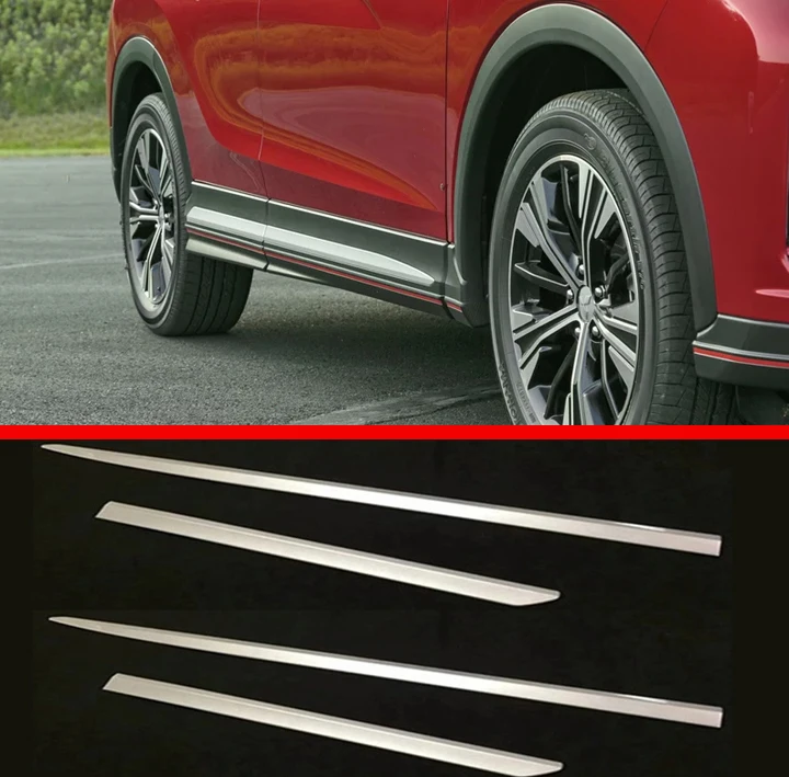 Для Mitsubishi ECLIPSE CROSS 2018 2019 ABS Хромированная боковая дверная линия отделка корпуса