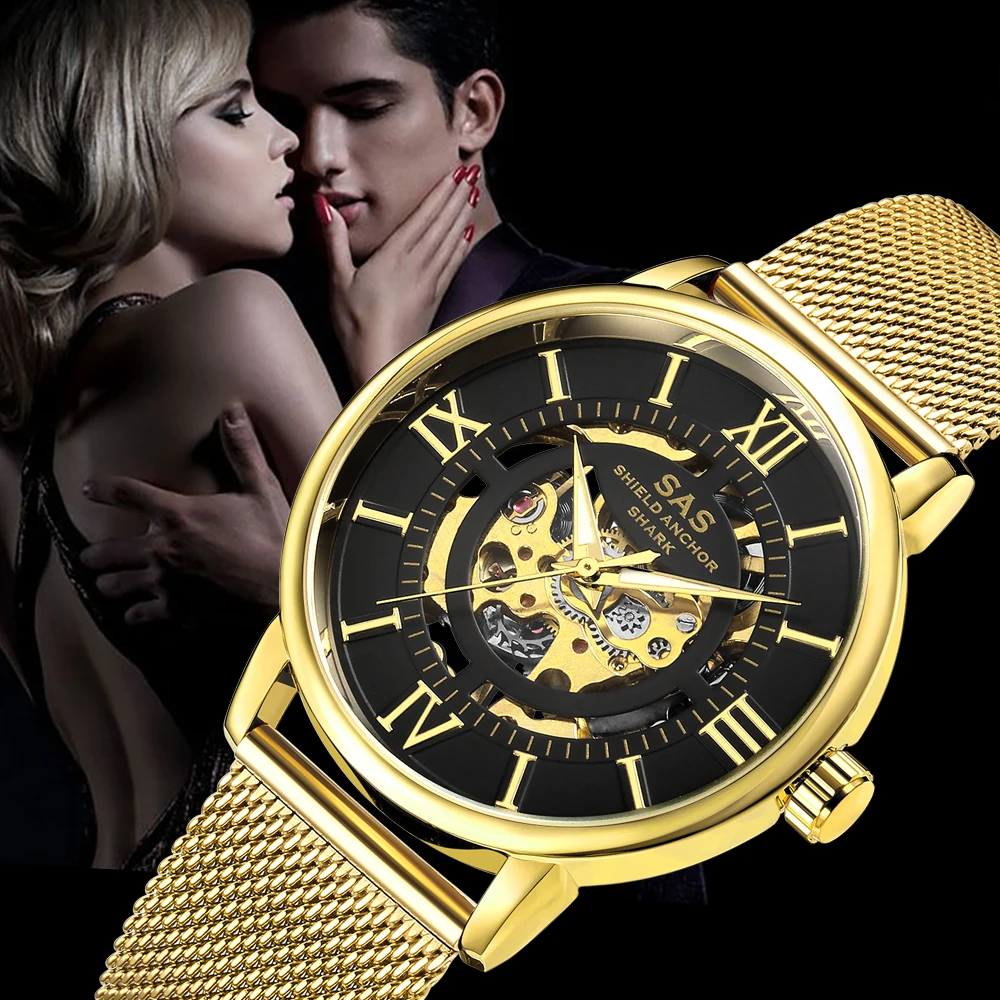 

SAS Mens Watches Top Brand Luxury Mechanical Watch Men Women Military Sport Watch Skeleton Clock relogio masculino
