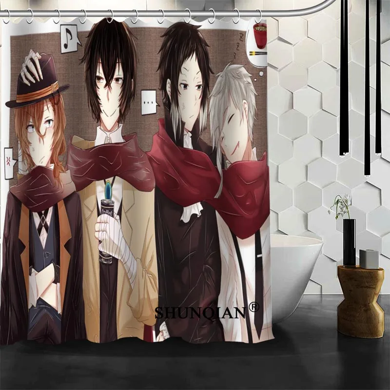 Штора для душа ShunQian Bungou Stray Dogs забавная ванной комнаты водонепроницаемая