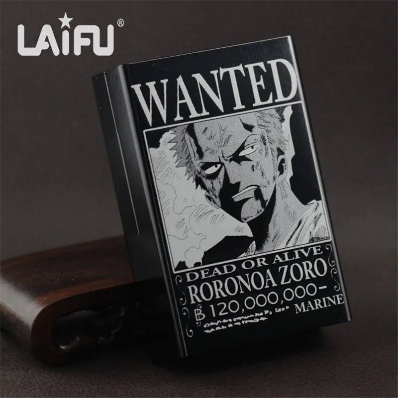 Laifu One Piece Wanted Luffy Ace Zoro Aluminium Alloy E Cigarette Case
