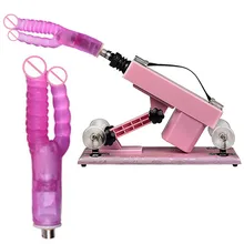 Sex Machine with Dual Head Bead Dildo Automatic Thrusting Massager Female Masturbation Making Love Machine Gun for Couples E101