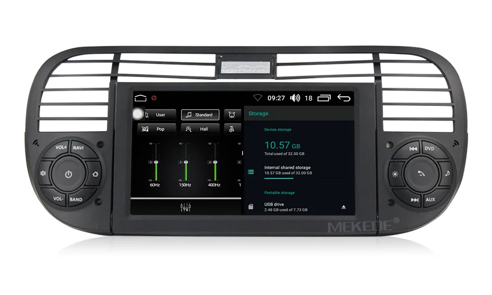 Clearance Car Multimedia player PX5 Android 8.0  CAR DVD radio stereo player for FIAT 500 2007-2016 with WIFI BT 3G 2G RAM 32G ROM 9