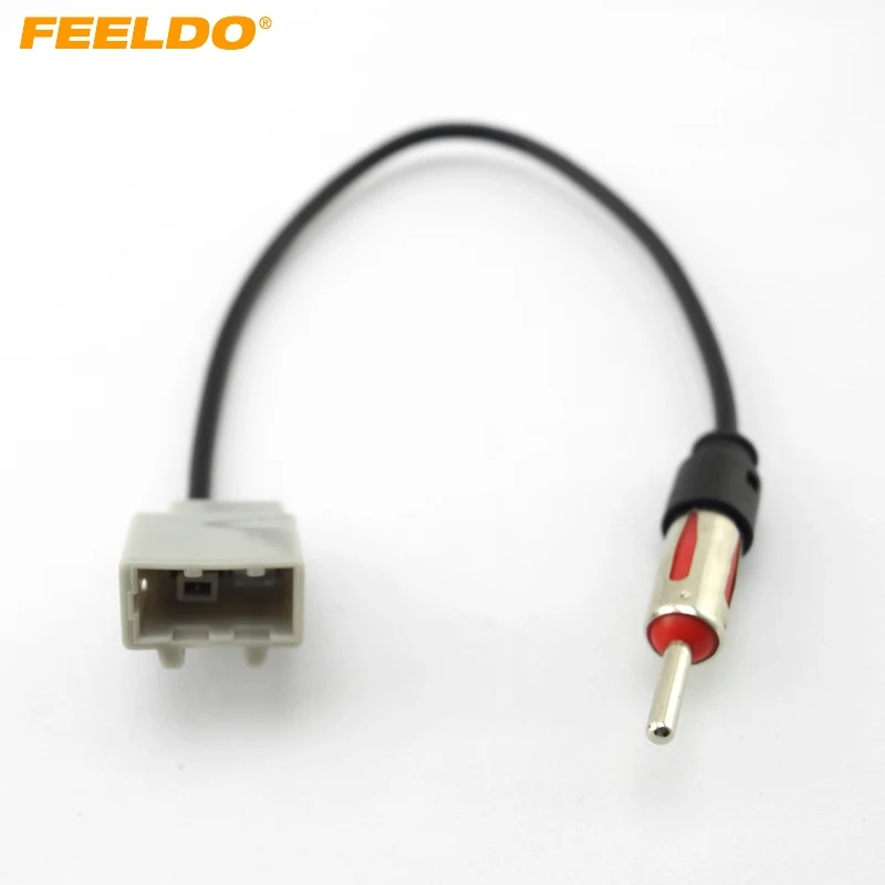 FEELDO 1Pc Car Aftermarket Audio Radio Antenna Adapter Plug Cable for