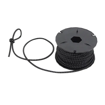 

PSKOOK Bungee Cord Reflective Elastic Shock Rope Outdoor Crafting Stretch String Tie with Winder 3mm x 15 Meters