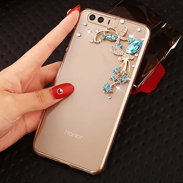 С украшением в виде кристаллов etui чехол для huawei P30 P20 P10 P9 P8 Lite чехол Nova 3 4 Коврики 20 10 Pro honor 9 lite вид 20 8 honor 7a 7X чехол для телефона