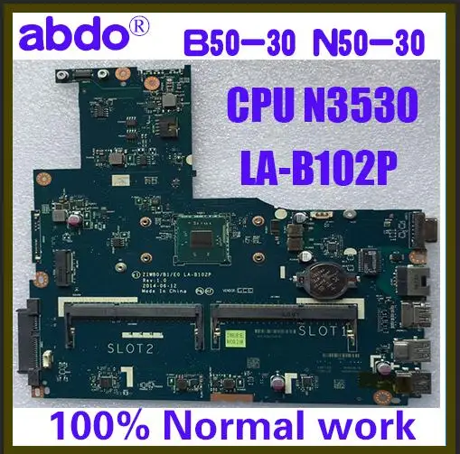 Для Lenovo B50 30 материнская плата для ноутбука ПК процессор N3530 DDR3 (без отпечатков