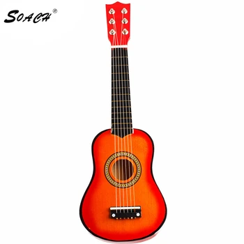 

SOACH ukulele 21 inch 6 string children beginners practice music toy wooden guitar