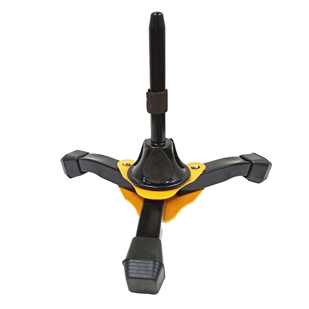 

Clarinet Flute Oboe Stand Folding Holder Rack with Yellow Base for Wind Instrument Players