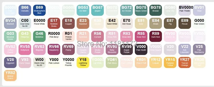 Copic Sketch Generation 2 Marker Pen Twin Tips 72 Colors Set