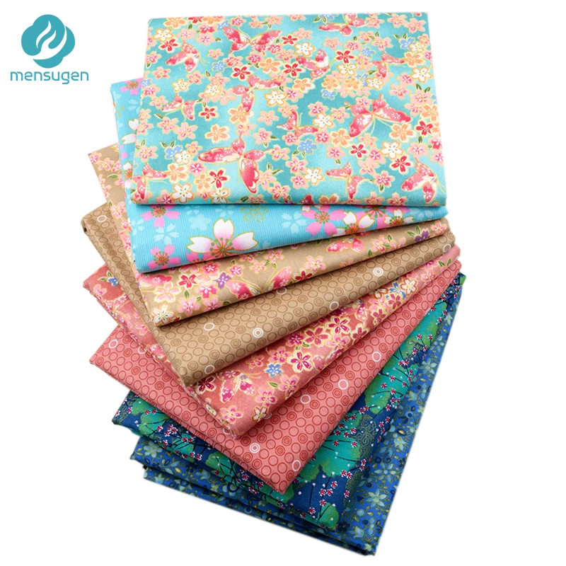 

8pcs/lot 40cm*50cm Colorful Printed Cotton Fabric for Patchwork Quilting Doll Cloth Scrapbooking Handmade Needlework Material