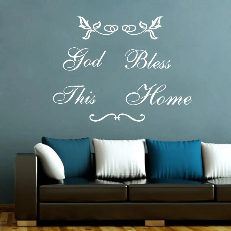 Buy 'God Bless This Home' Vinyl Wall Decals Home Decor