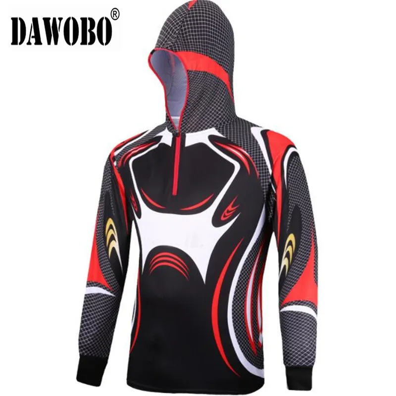 New Outdoor sport mens fishing clothes breathable quick dry Anti UV 40+ Anti-mosquit long sleeve hooded women fishing Shirts