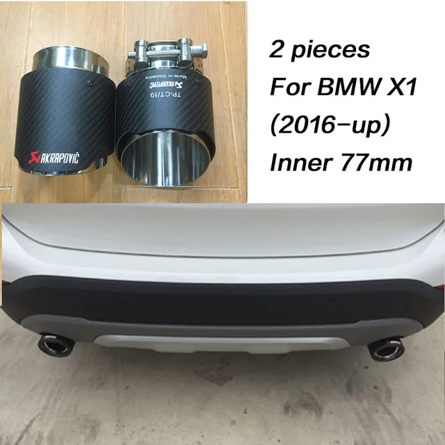Задник для BMW X5 E53 E70 X6 E71 X1 F48 M аксессуары для производительности 15 задний хвост карбоновые наконечники для выхлопной трубы автомобиля - Цвет: For X1 2016-up