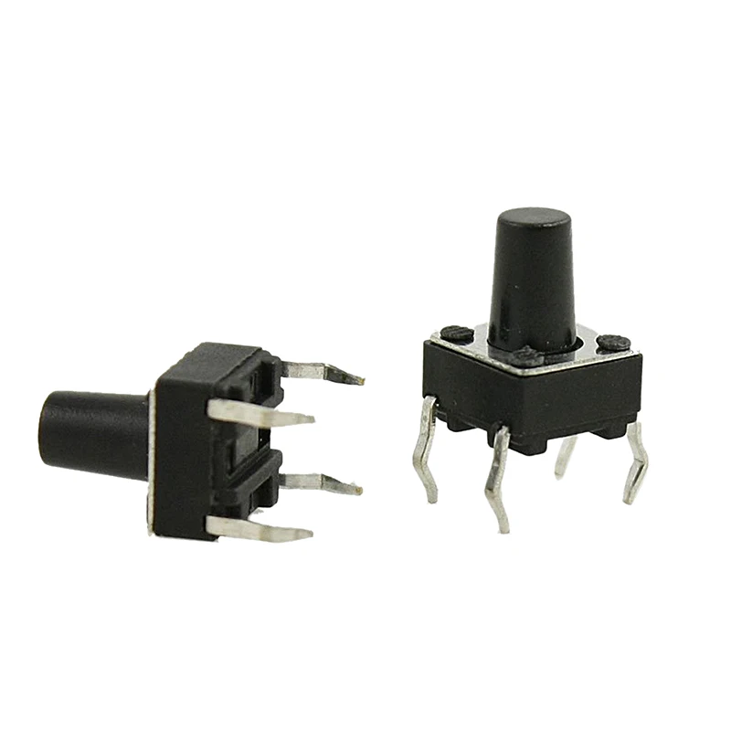 100 Pcs 6 x 6mm 8.5mm PCB Momentary Tactile Tact Push Button Switch 4 Pin DIP | Обустройство дома