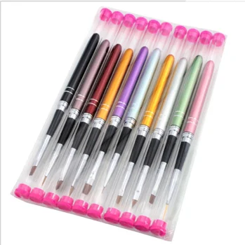 

10Pcs Nail Art Brush Pen Painting Drawing Design Kit UV Gel Polish Liner Brushes Professional Nails Arts Tools / by DHL 50sets