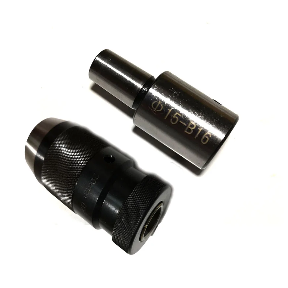 

B16 B12 self tighten keyless drill chuck+inner hole 8 9 10 11 12 14 16 17 18 19 20mm arbor adapter motor shaft connecting rod