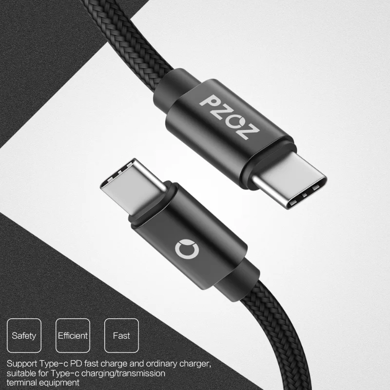 PZOZ кабель Usb Type C к 3a для Macbook USB Male PD быстрое зарядное устройство Usbc Samsung Galaxy