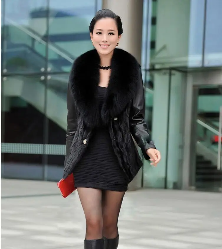 Женская куртка из искусственной кожи в стиле пэчворк Размеры S/9Xl|fur jacket|winter fur