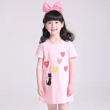 Ночные рубашки для девочек; детские пижамы; летние платья для маленьких девочек; пижамы; хлопковая ночная рубашка принцессы; домашняя одежда; одежда для сна для девочек