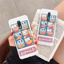Cartoon Donald Duck Phone Case For OnePlus 7 Pro Cases OnePlus 7 1+7 Pro Soft TPU Silicone IMD Cover Funda Coque One Plus 7Pro