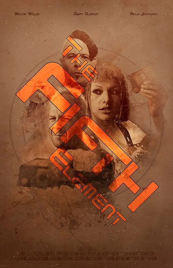 Leeloo Пятый элемент Sci Fi плакат классическое ретро винтажное Kraft холст своими