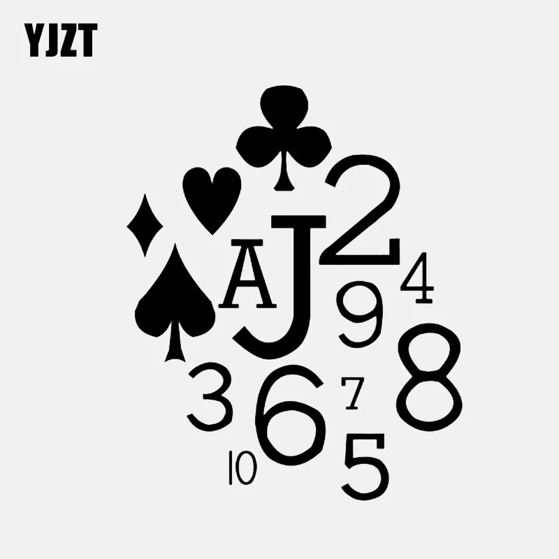 YJZT 10.8*13.4CM Coolest Dice Graphic Decor Car Sticker Vinyl Black